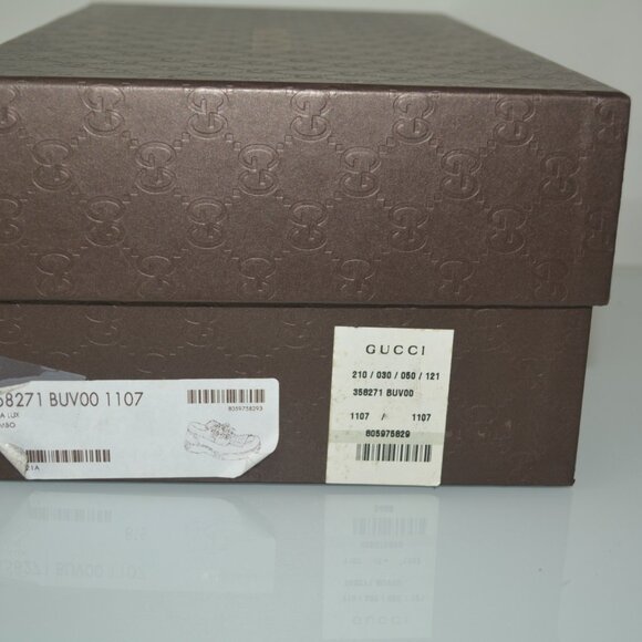 COPY - NIB GUCCI GOODYEAR SELLA LUX LEATHER LACE UP FRINGED BROGUE SHOES - Picture 8 of 9